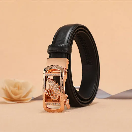 Lorraine - Chic Adjustable Leather Woman's Belt