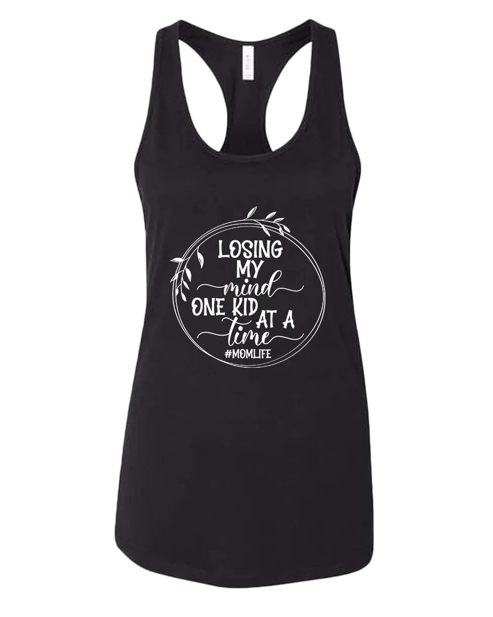 Losing my mind, one kid at a time tank top, mom life tank tops