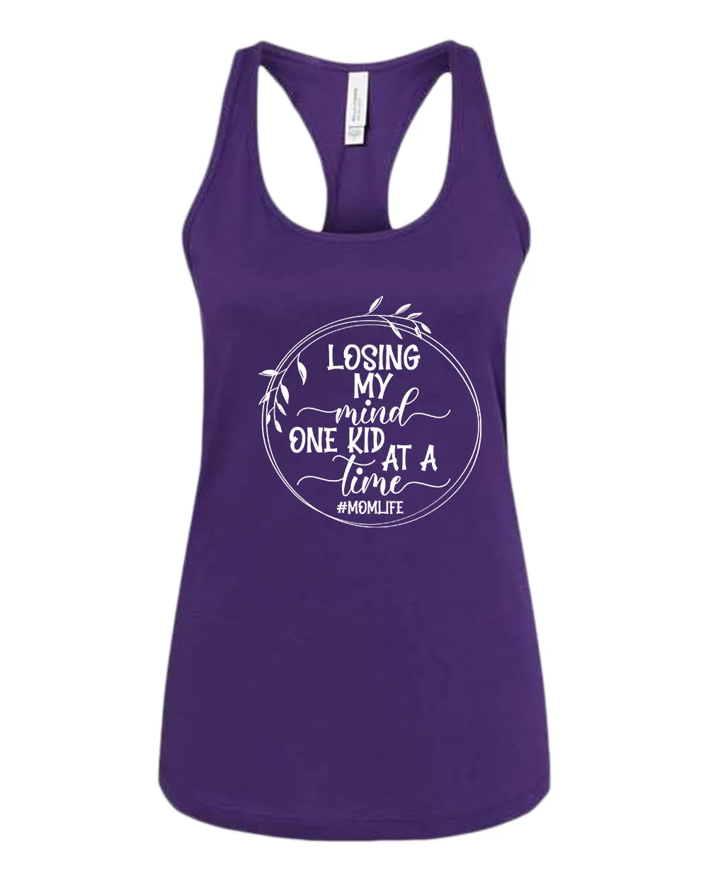 Losing my mind, one kid at a time tank top, mom life tank tops