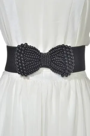 LOST   FOUND ALICE BOW BELT BLACK
