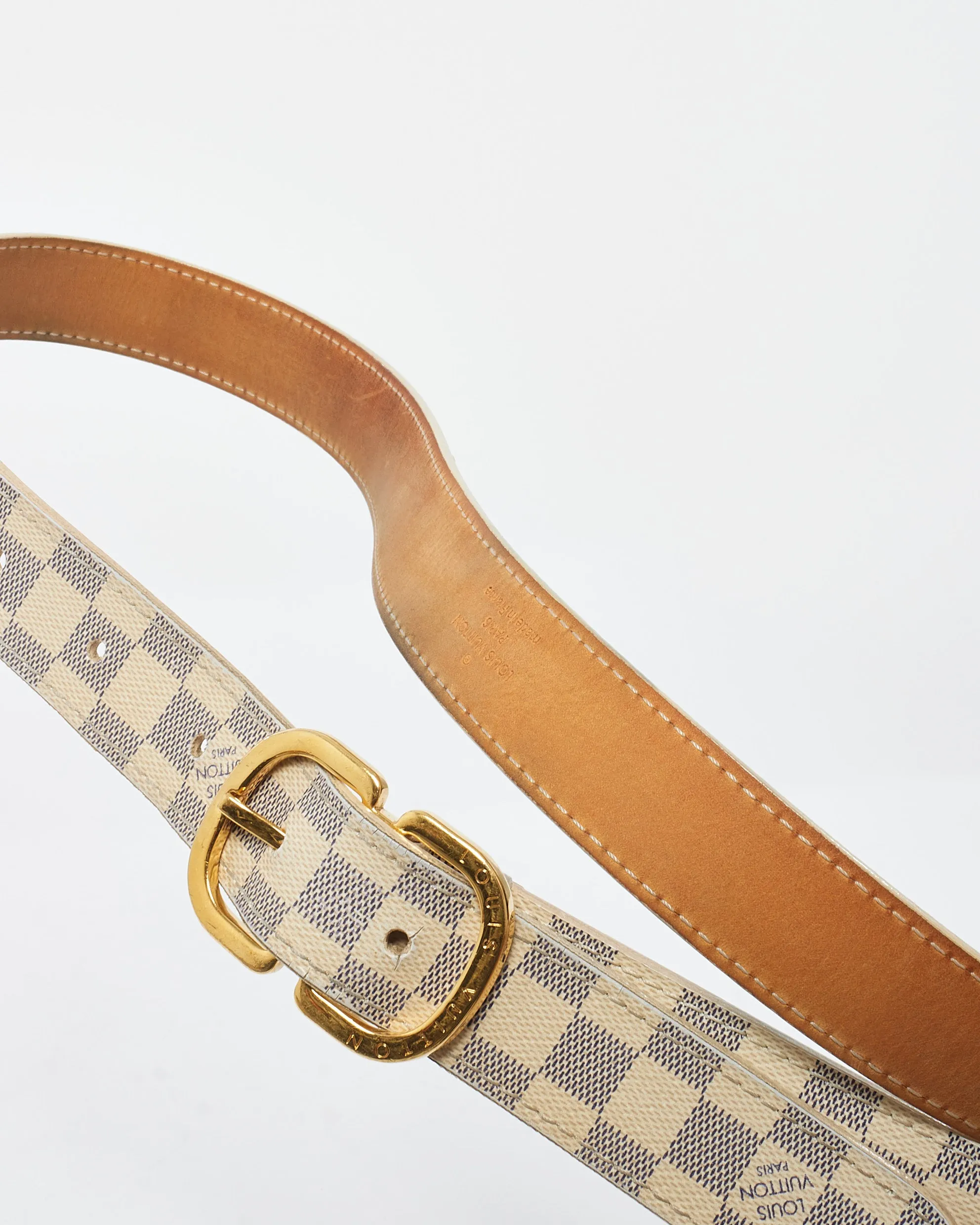 Louis Vuitton Damier Azur Canvas 25mm Mini Belt - 80/32