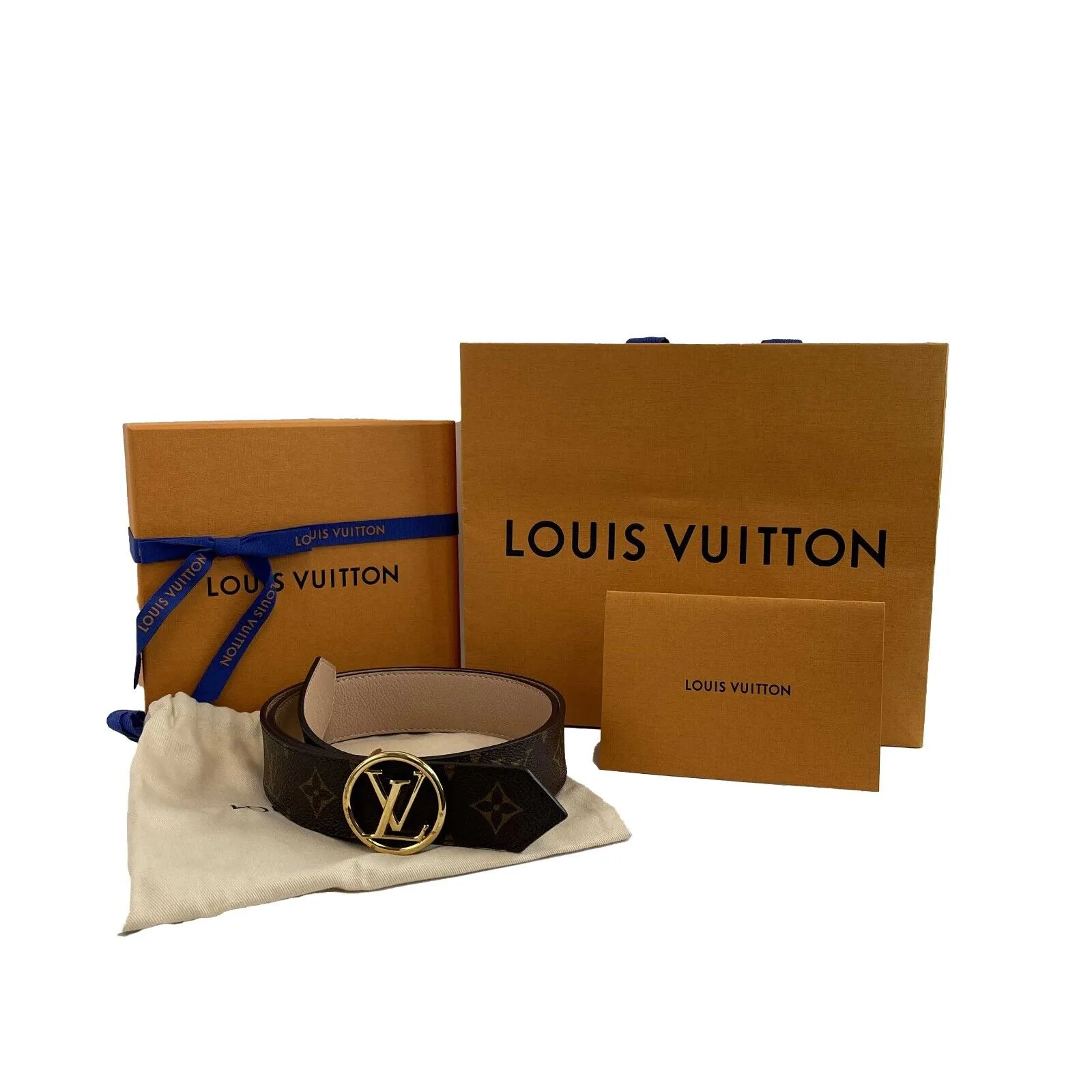 Louis Vuitton - LV Circle Reversible Monogram Canvas 90 36 Brown / Beige - Belt