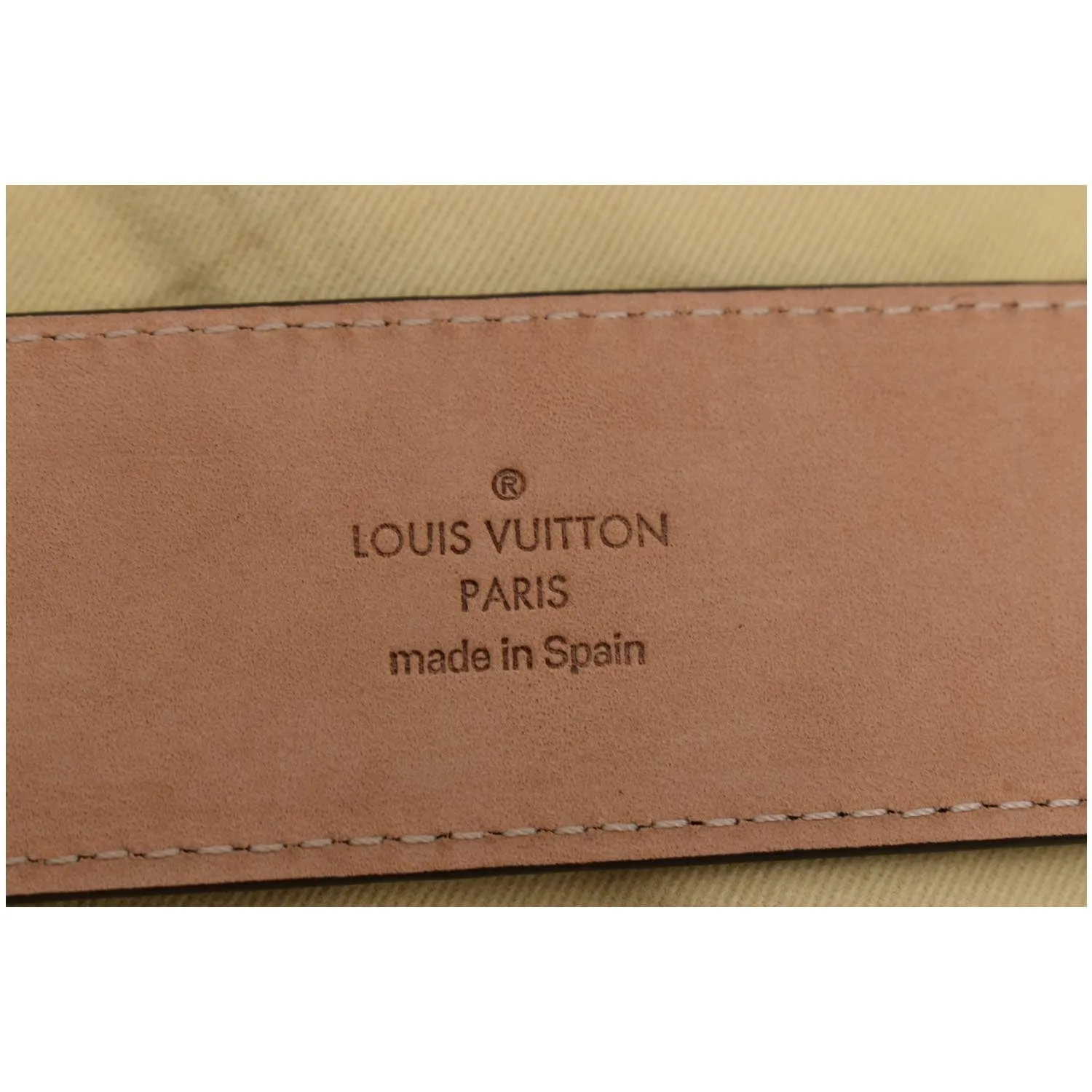 LOUIS VUITTON LV Initiales Monogram Canvas Buckle Belt Brown