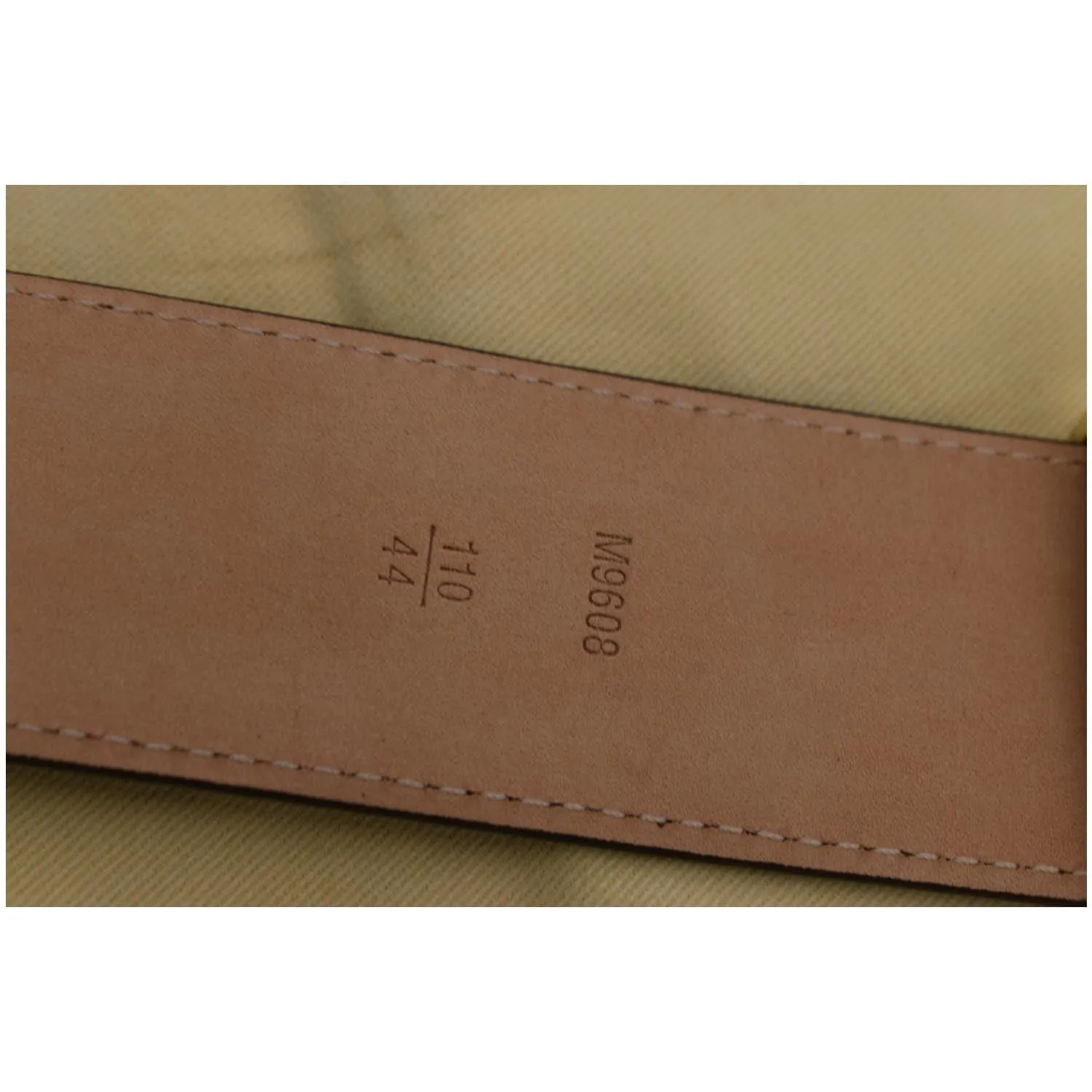 LOUIS VUITTON LV Initiales Monogram Canvas Buckle Belt Brown