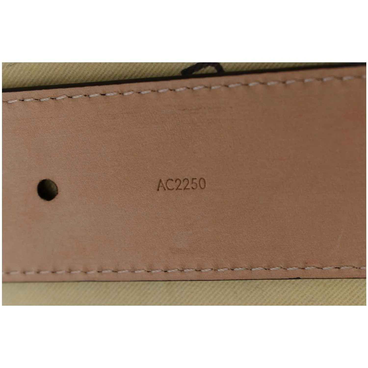 LOUIS VUITTON LV Initiales Monogram Canvas Buckle Belt Brown