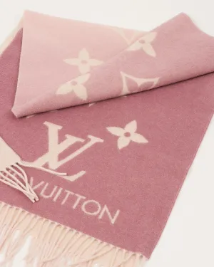 Louis Vuitton Pink Giant Monogram Reykjavik Cashmere Scarf