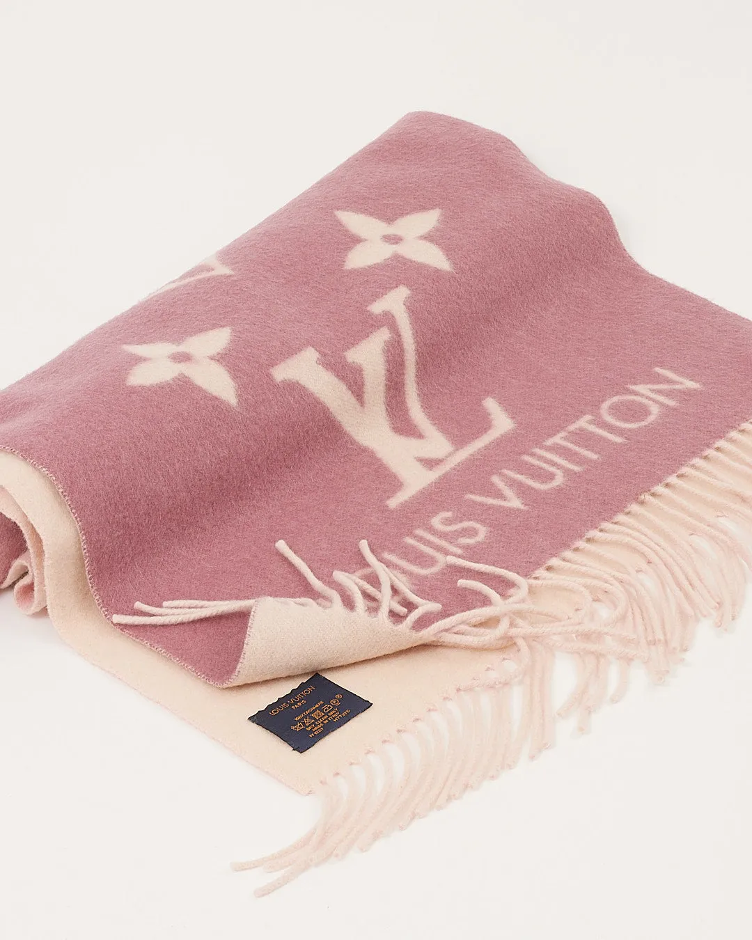 Louis Vuitton Pink Giant Monogram Reykjavik Cashmere Scarf