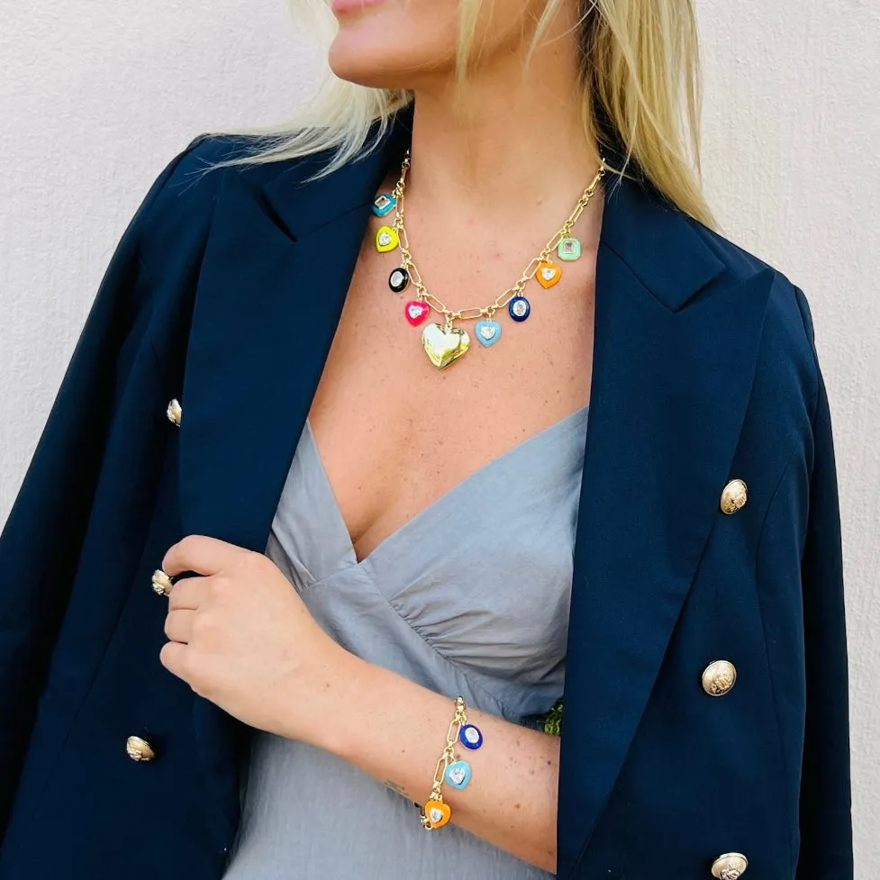 Love Gem Charm Necklace
