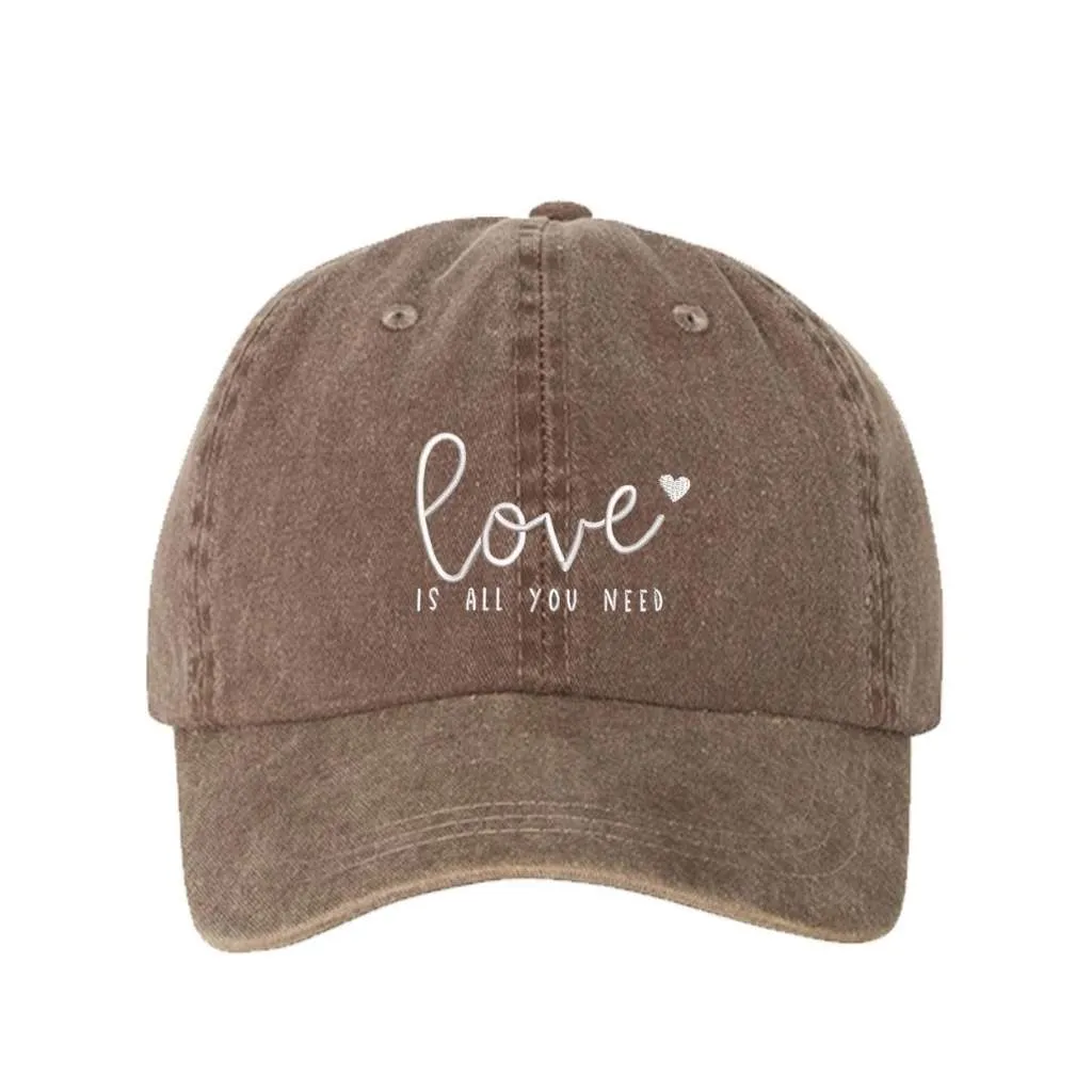 Love Is All We Need Washed Baseball Hat