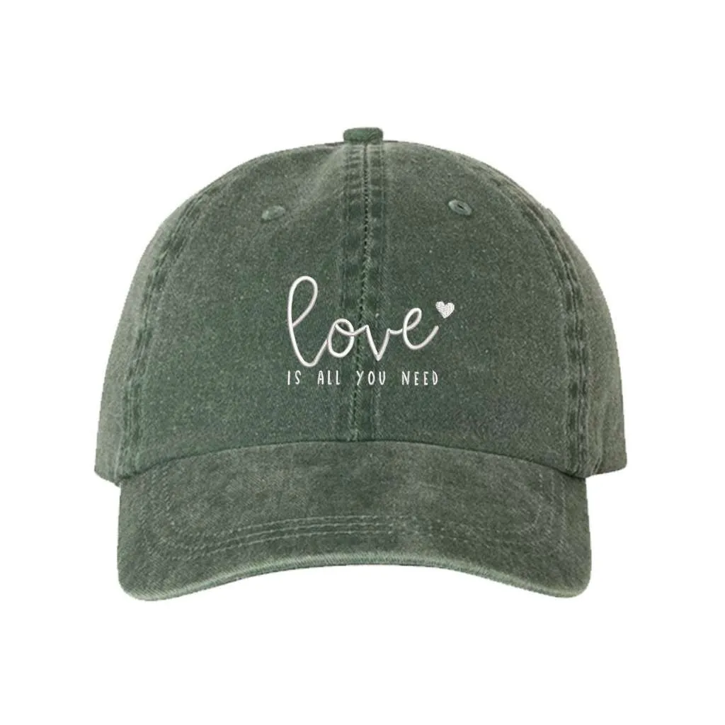 Love Is All We Need Washed Baseball Hat