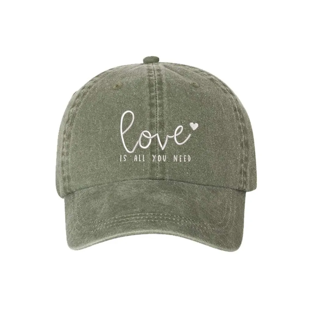 Love Is All We Need Washed Baseball Hat