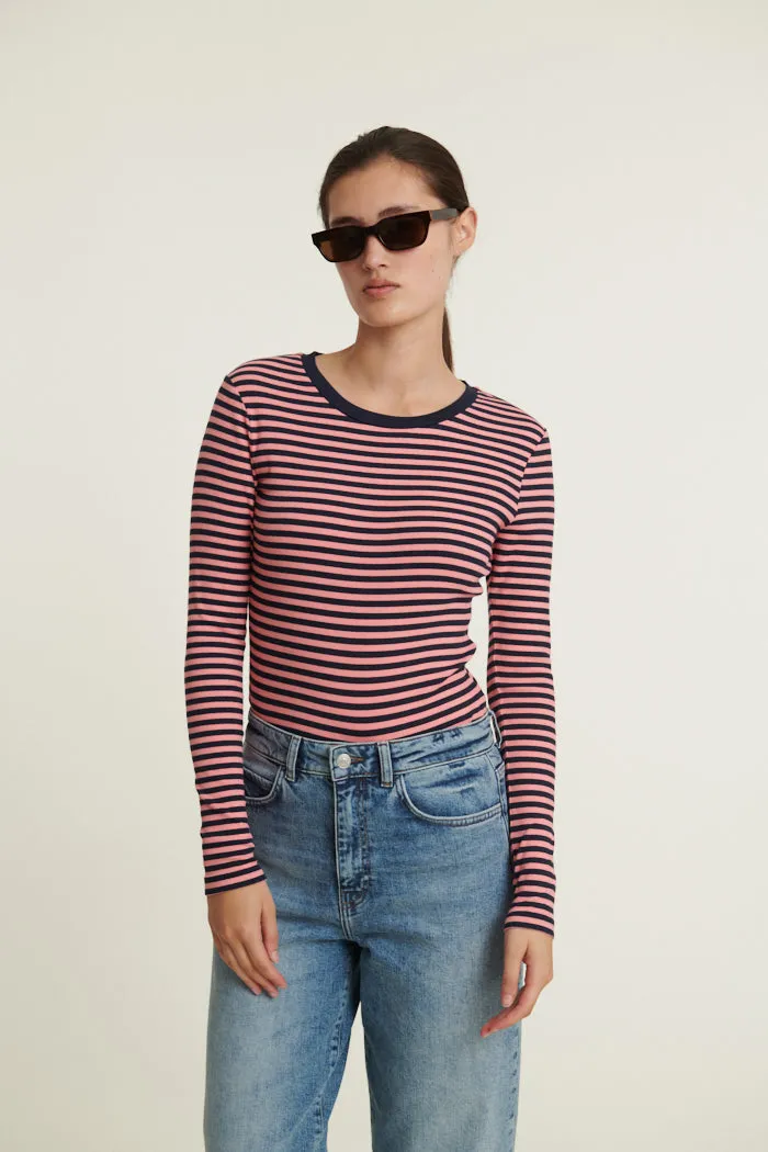 Ludmilla LS Tee - Sky captain / Conch shell
