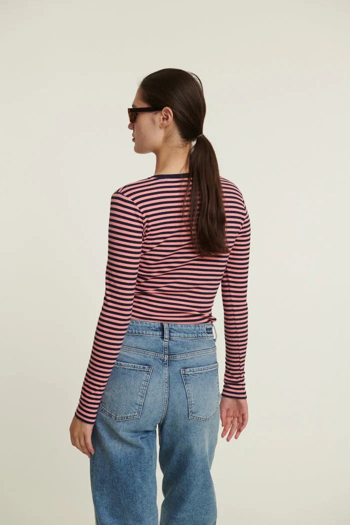 Ludmilla LS Tee - Sky captain / Conch shell