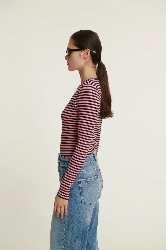 Ludmilla LS Tee - Sky captain / Conch shell
