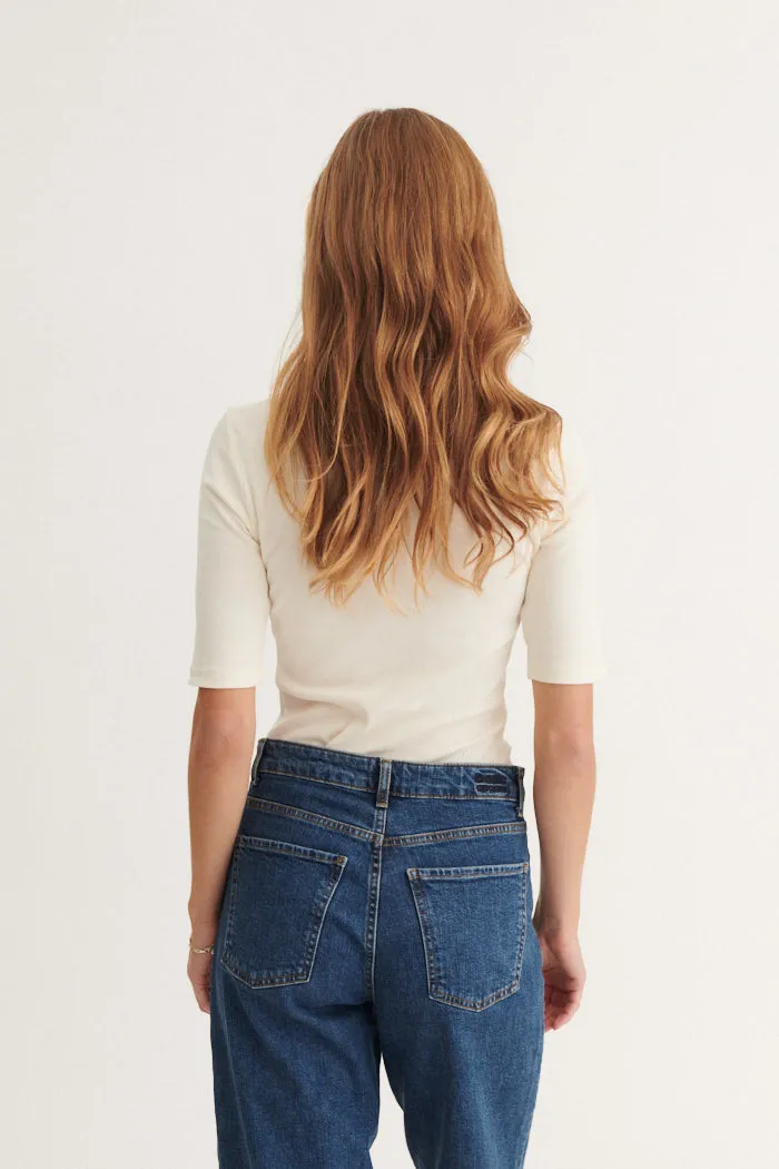 Ludmilla V-Neck - Whisper White