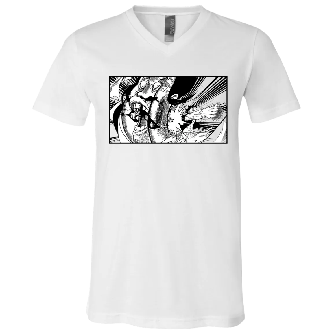 Luffy Punches Celestial Dragon V-Neck