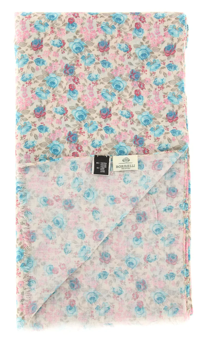 Luigi Borrelli Beige Wool Blend Scarf