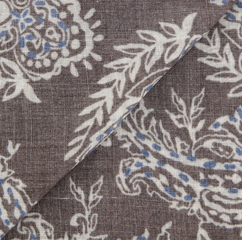 Luigi Borrelli Brown Wool Blend Scarf