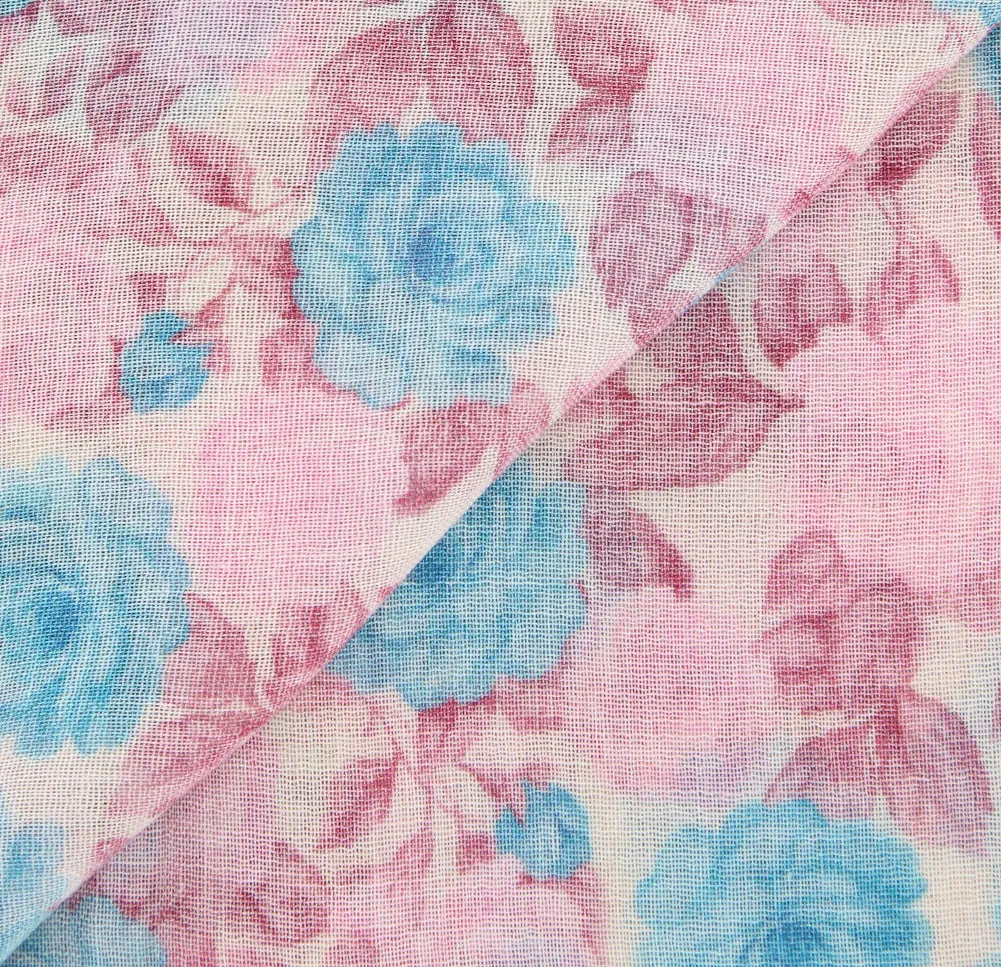 Luigi Borrelli Pink Wool Blend Scarf