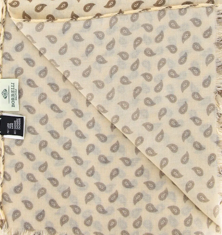 Luigi Borrelli Wool BlendBeige Scarf
