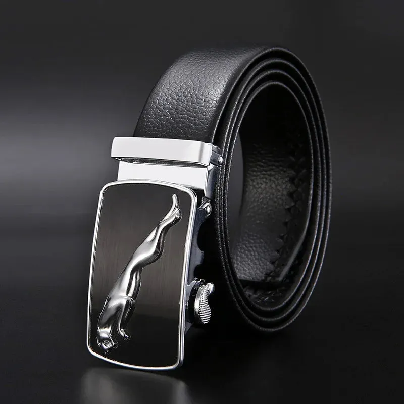 Luxury Leather Ratchet Belt Set