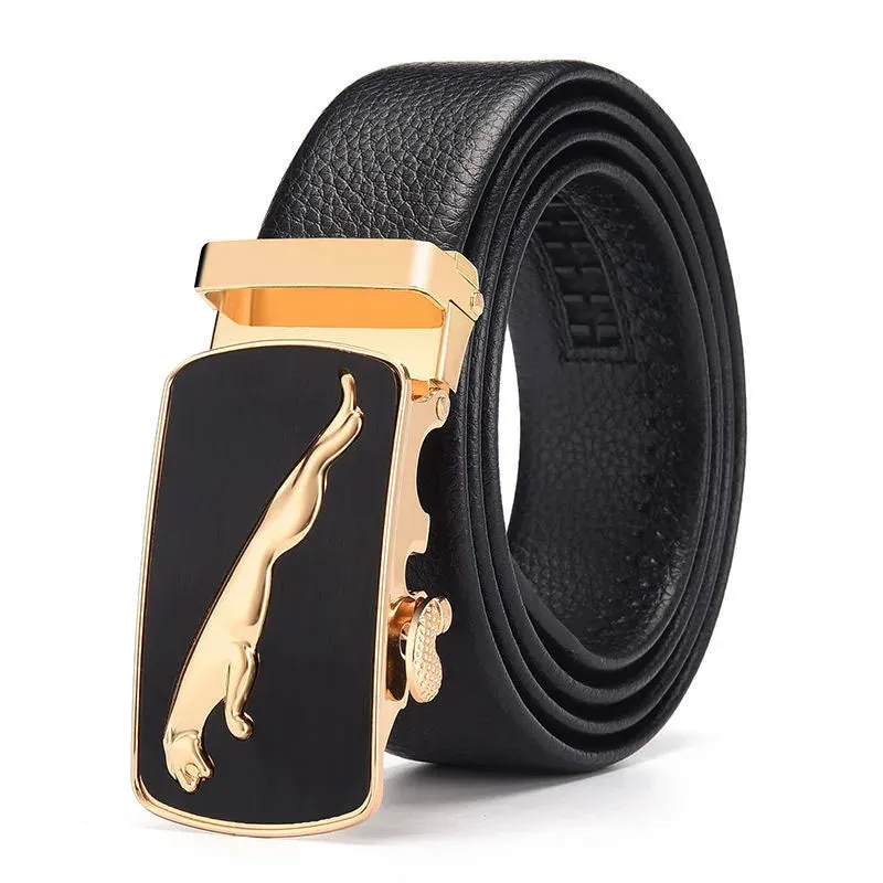 Luxury Leather Ratchet Belt Set