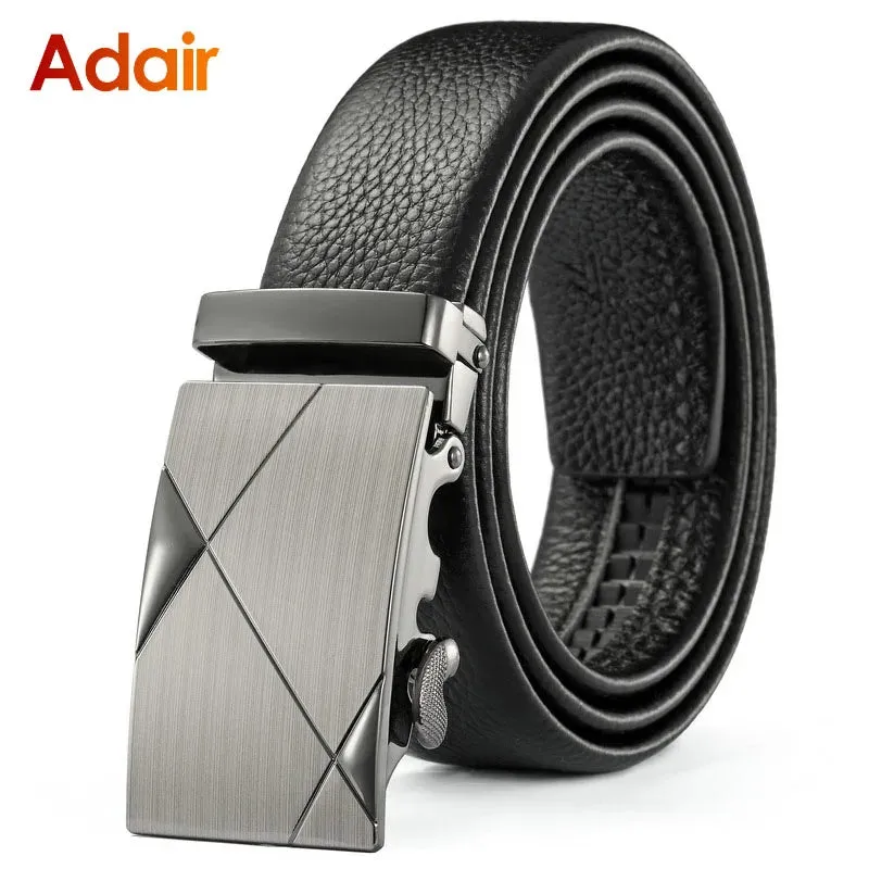 Luxury Leather Ratchet Belt Set