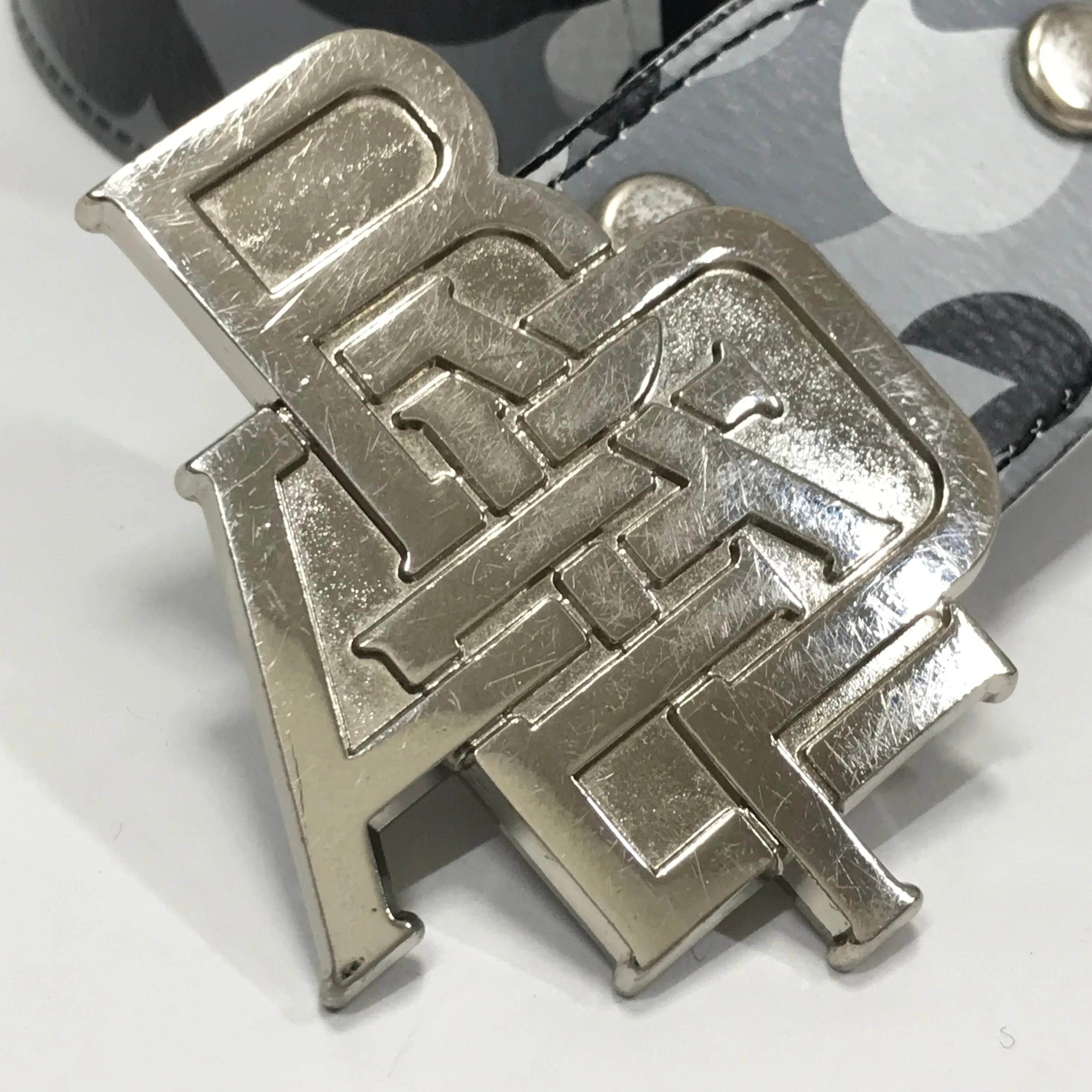 [M] A Bathing Ape Bape Nested Logo Leather Belt