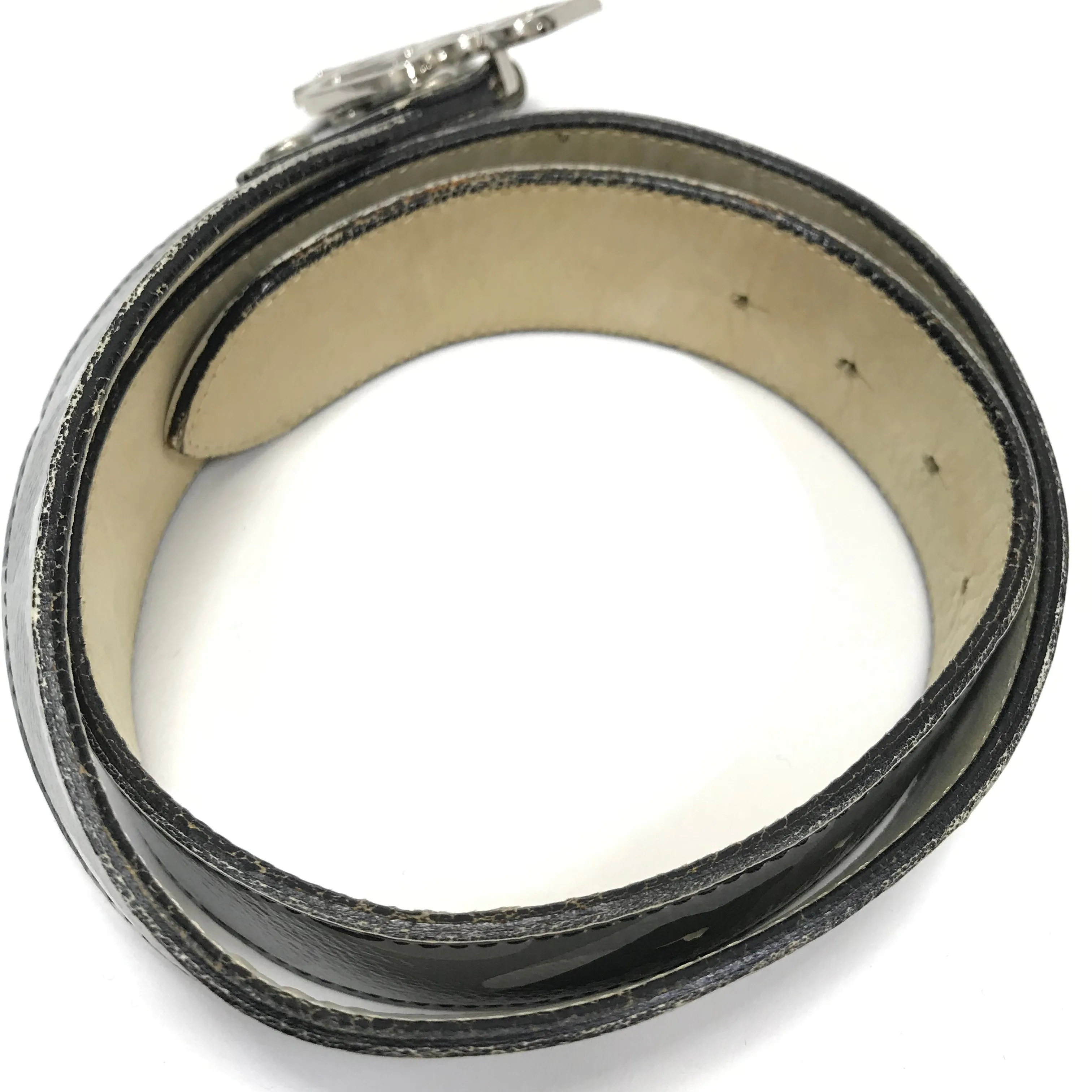 [M] A Bathing Ape Bape Nested Logo Leather Belt