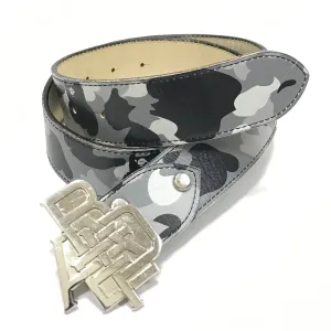 [M] A Bathing Ape Bape Nested Logo Leather Belt