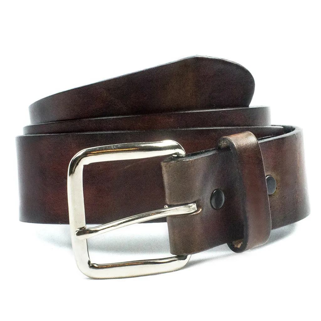 M214  1 1/2" Antique Finish Belt- Plain
