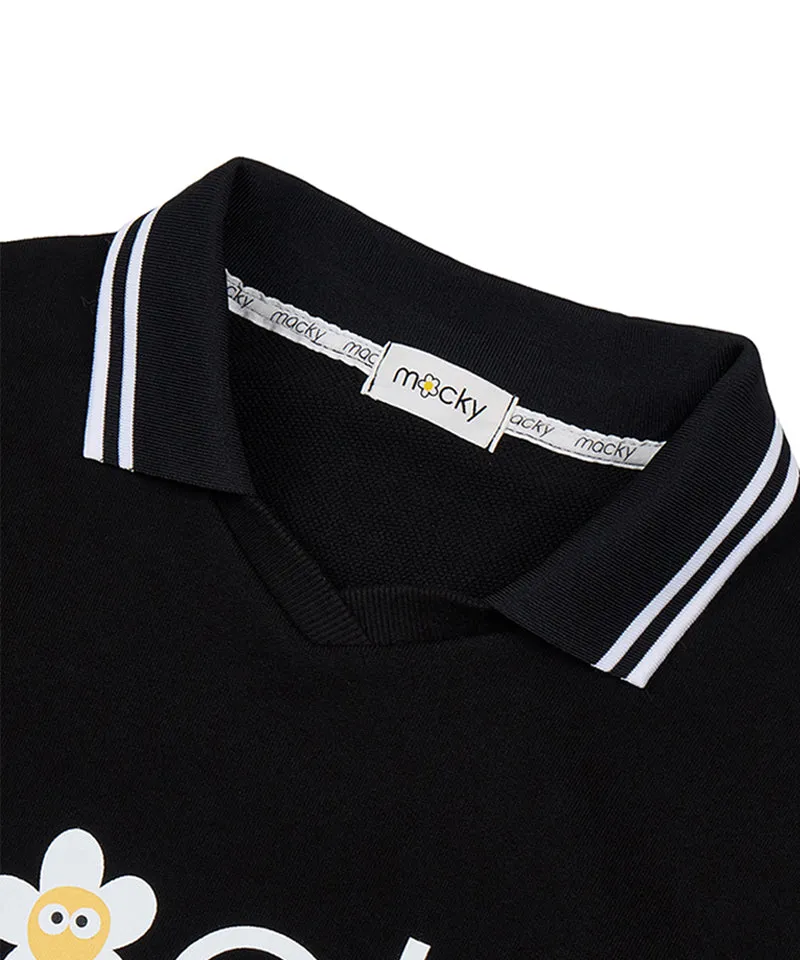 MACKY Golf: Basic Logo PK T-Shirt - Black