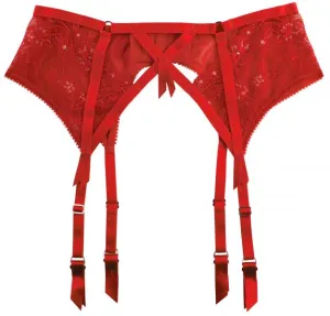 Madame X Suspender Belt - Flame -