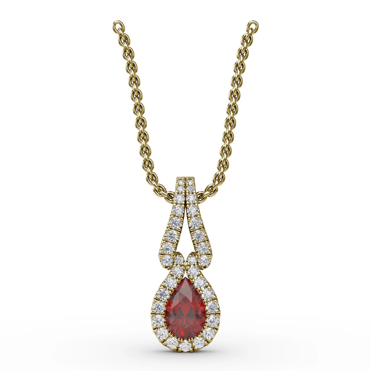 Make A Statement Ruby and Diamond Pendant