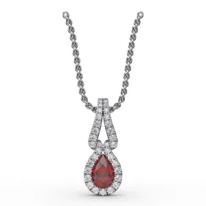 Make A Statement Ruby and Diamond Pendant