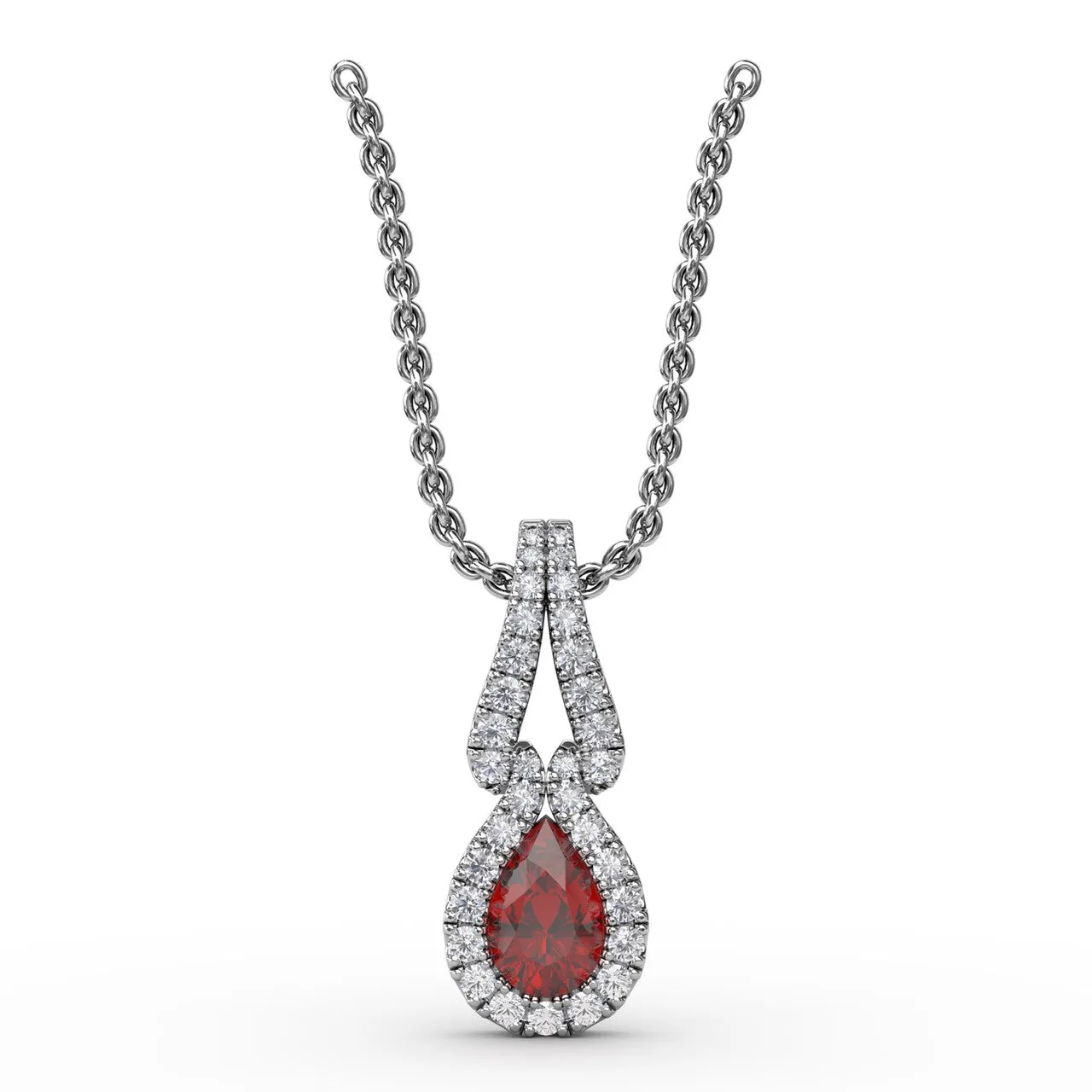 Make A Statement Ruby and Diamond Pendant
