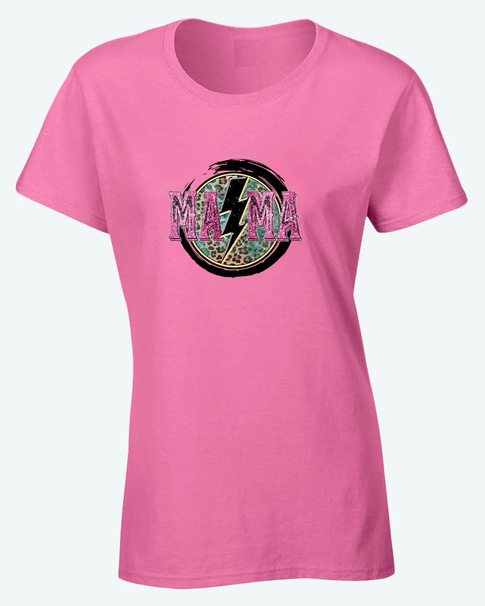 Mama colorful cheetah t-shirt