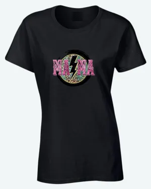 Mama colorful cheetah t-shirt