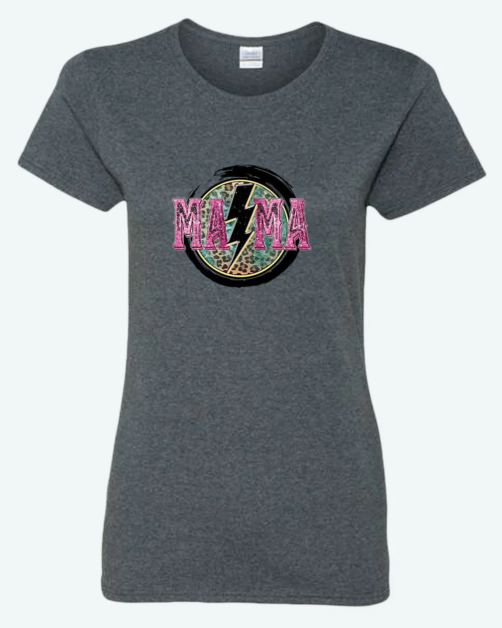 Mama colorful cheetah t-shirt