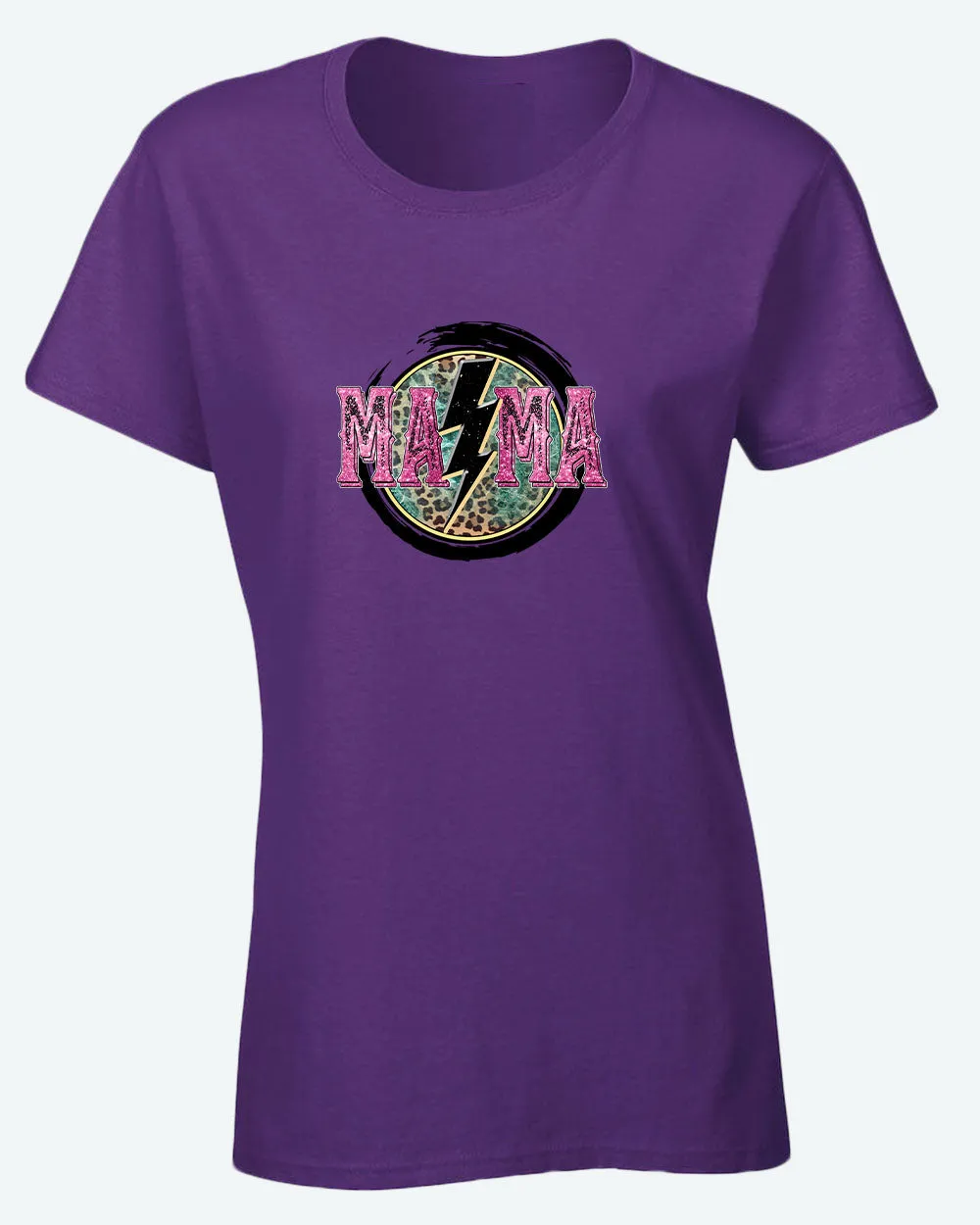 Mama colorful cheetah t-shirt
