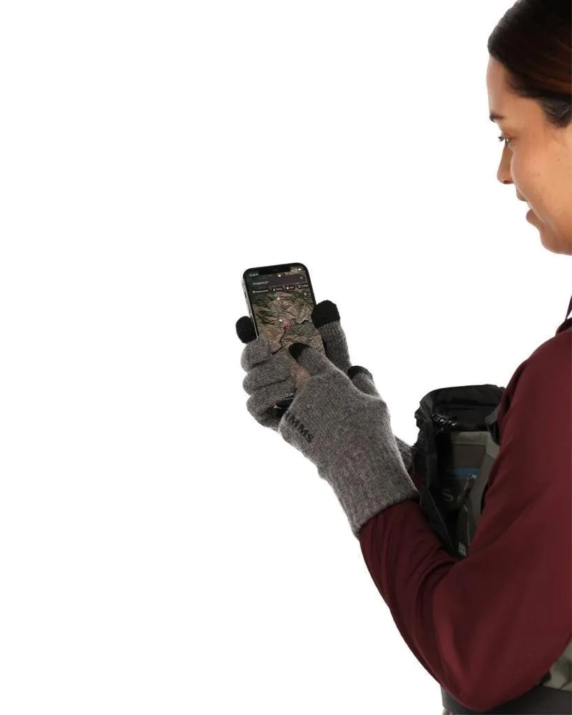 Manusi lana SIMMS Full Finger Glove Steel