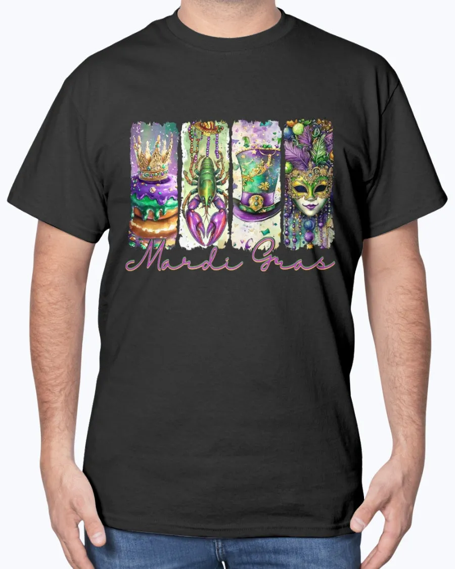 Mardi Gras paintstroke-2 - T-Shirt, V-Neck & Tank