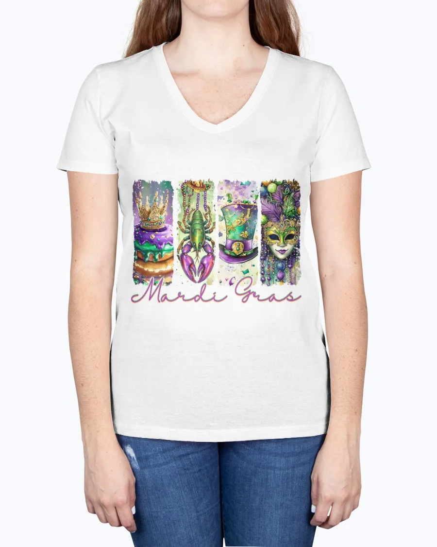 Mardi Gras paintstroke-2 - T-Shirt, V-Neck & Tank