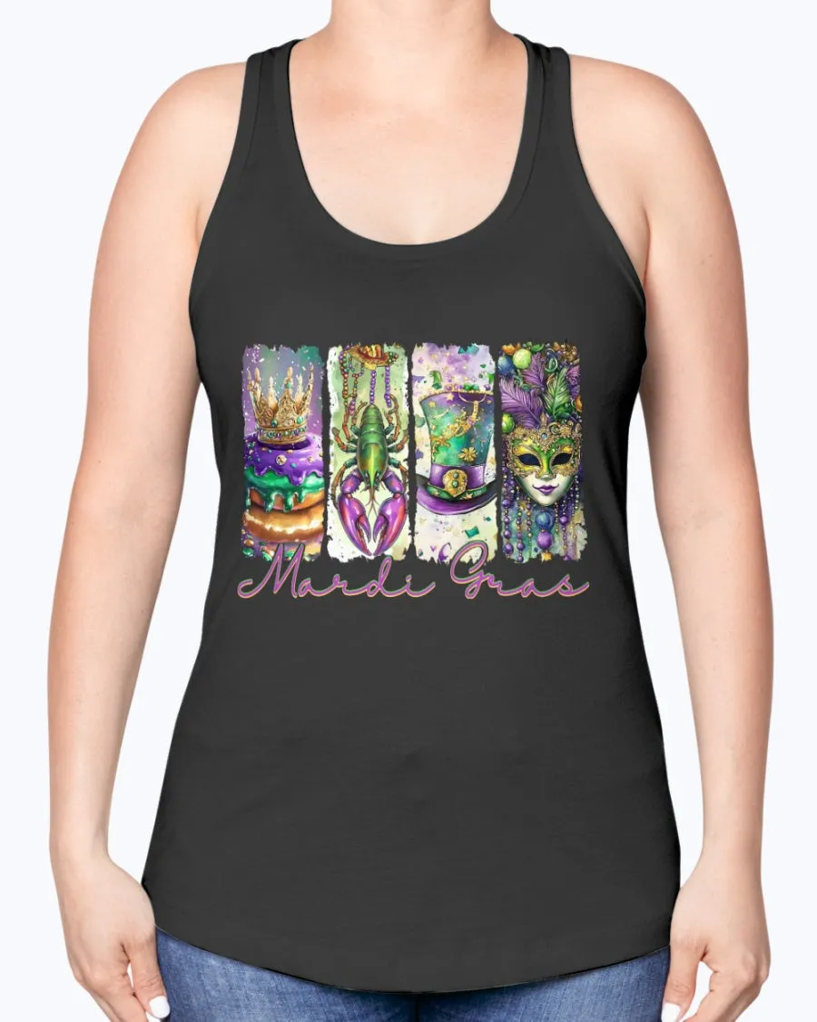 Mardi Gras paintstroke-2 - T-Shirt, V-Neck & Tank