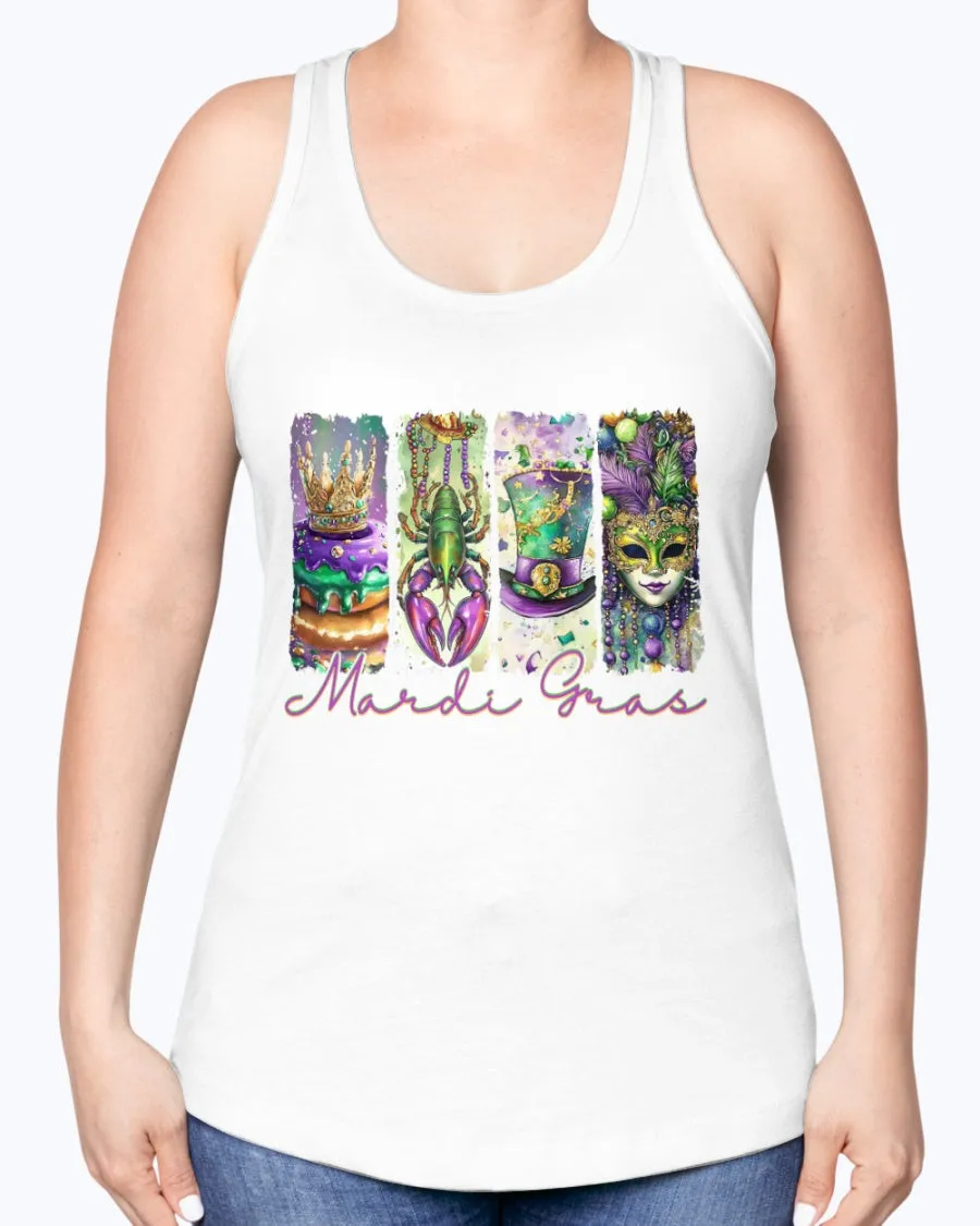 Mardi Gras paintstroke-2 - T-Shirt, V-Neck & Tank