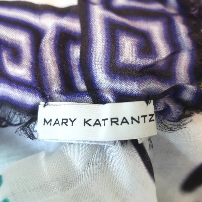 Mary Katrantzou Shawl Scarf Rodizio Bird Print Modal-Cashmere Gauze