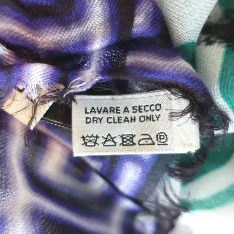 Mary Katrantzou Shawl Scarf Rodizio Bird Print Modal-Cashmere Gauze