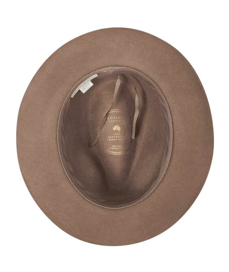 Matilda Felt Mid Brim Hat in Choclate