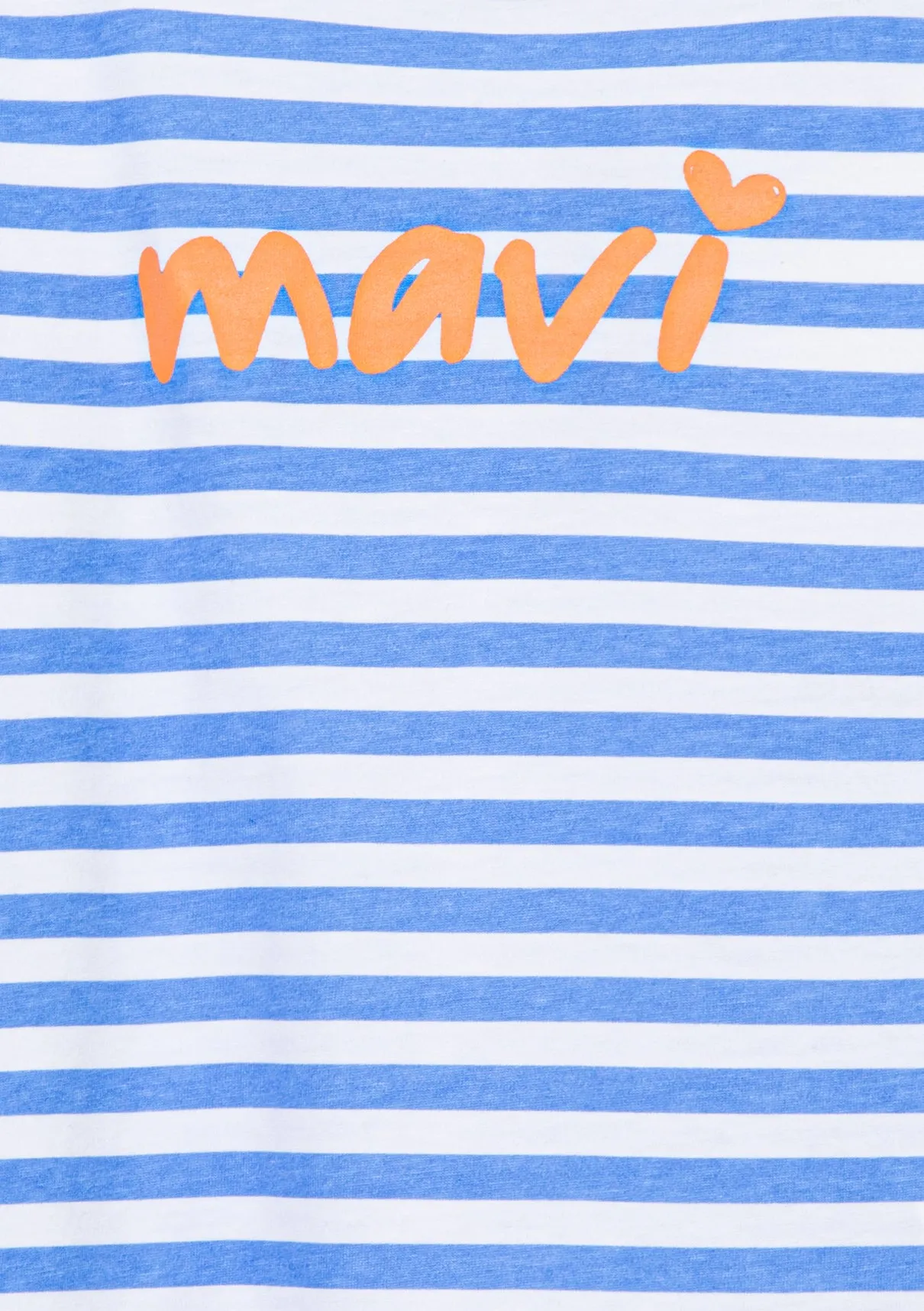 Mavi Logo Printed Striped T-Shirt