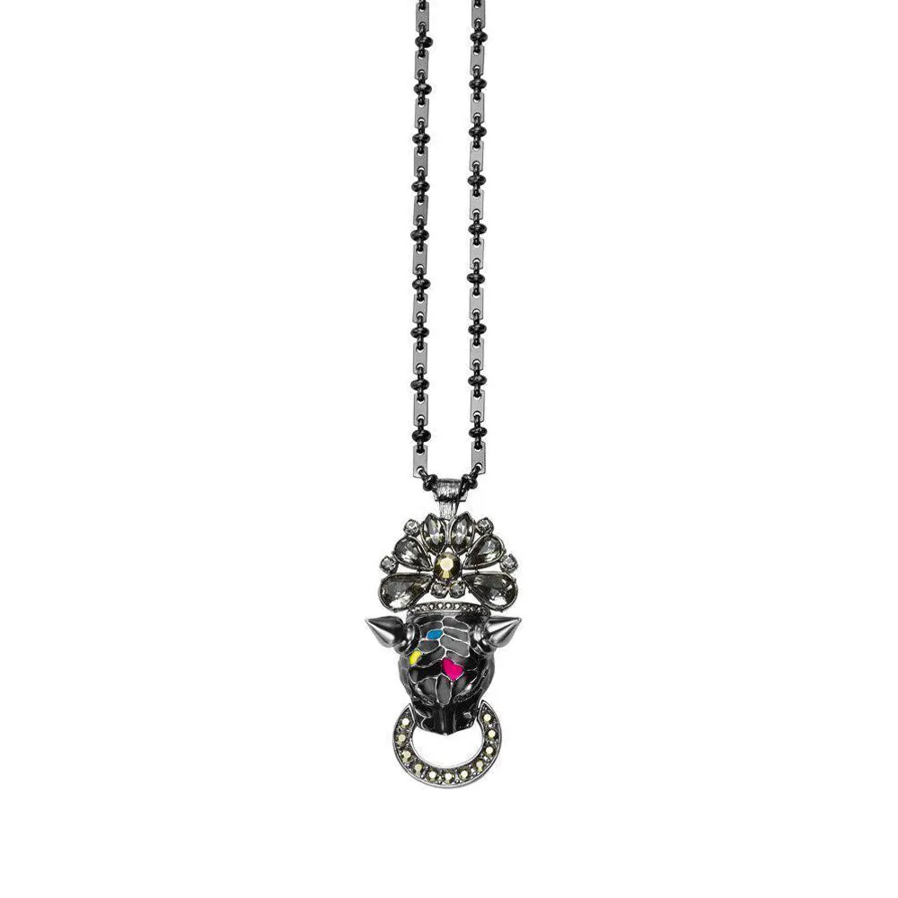 Mawi Black Leopard Necklace